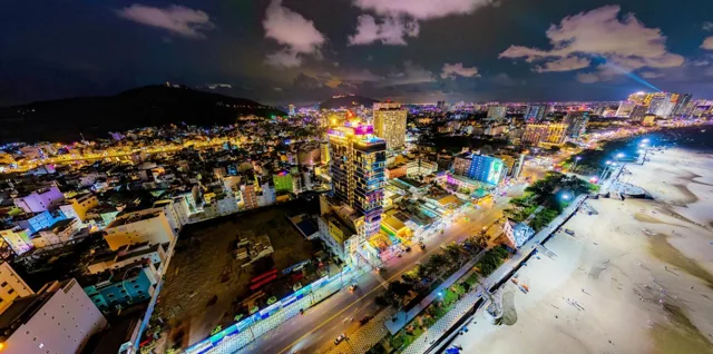 Premier Pearl Hotel — The coastline after dark